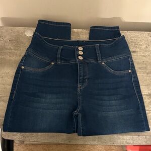 Wallflower Dark Blue High Rise Skinny Jeans